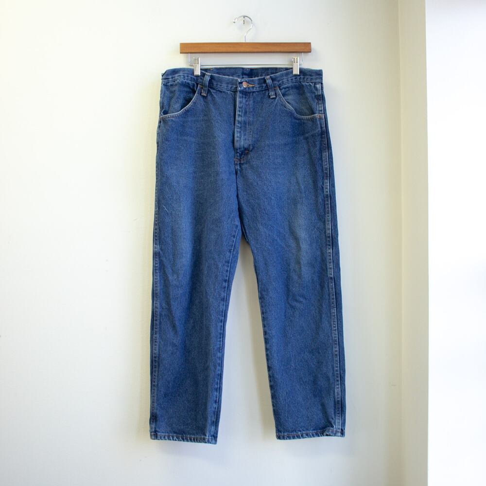 Rustler Straight Fit Dark Wash Jeans Size 36x29
